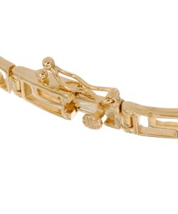 18k Gold over Silver Greek Key Link Bracelet