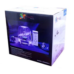 Logisys 2.1+1 Clear Subwoofer with Blue LED Speaker