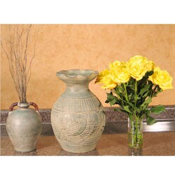 Set of 2 Hand Crafted Pottery Vases