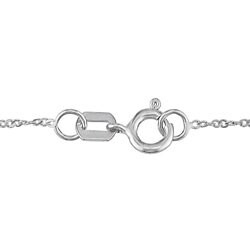 14k White Gold 1/4ct Diamond Pink Topaz Pendant