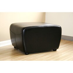 Jacob Black Bi-cast Leather Ottoman