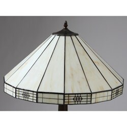 Tiffany-style Mission-style White Table Lamp