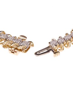 14k Gold 2ct Diamond Spiral Tennis Bracelet (G-H, I2-3)