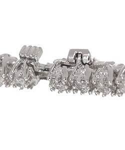 14k White Gold 2ct Diamond Tennis Bracelet (G-H, I2-3)