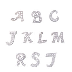 Sterling Silver Initials CZ High Polish Pendant