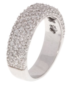 14k Gold & 1ct TDW Round Diamond Pave Ring (H-I, SI2)
