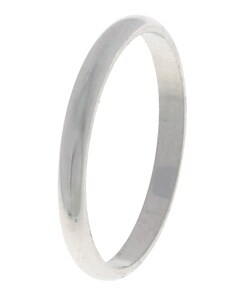Platinum Half Round Wedding Band