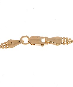 14-kt Yellow Gold Three-row Beaded Anklet