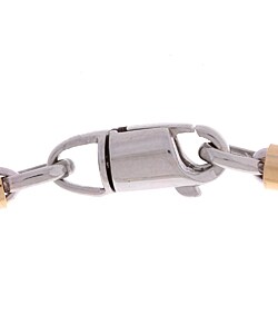 14k Two-tone Gold Bullet Bracelet