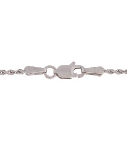 14k White Gold 24-inch Diamond-cut Rope Chain (1.5 mm)