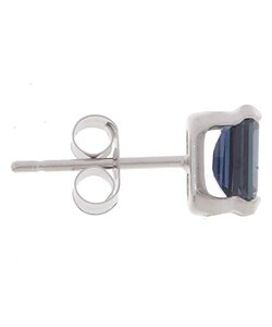 14k White Gold Sapphire Stud Earrings