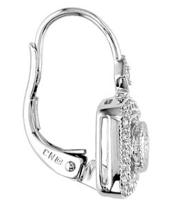 14k White Gold 1/2ct Diamond Dangle Earrings