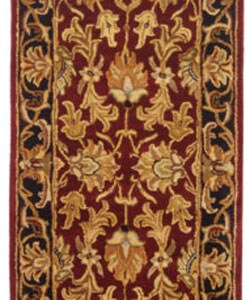 Handmade Heritage Kashan Burgundy/ Black Wool Rug (2'3