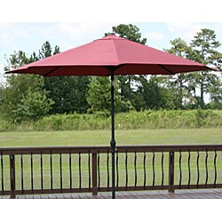 Red Tilting 9-foot Patio Umbrella