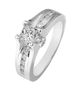 14k Gold 1ct TDW Princess Diamond Engagement Ring