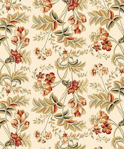 Lyndhurst Collection Floral Ivory Rug (8' x 11')