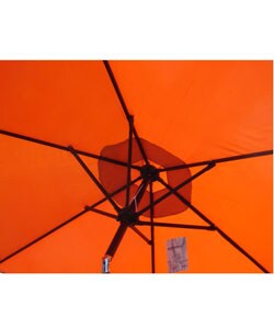 Adjustable Orange Aluminum 7.5-foot Patio Umbrella
