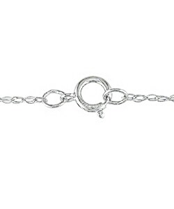 10k White Gold Diamond Sapphire Pendant