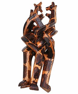 Handmade Five-headed Unity Giraffe (Ghana)