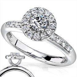 14k White Gold 1/2ct TDW Diamond Engagement Ring (H-I, I1-I2)