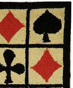 Hand-hooked Poker Ivory Wool Runner (2'6 x 8')