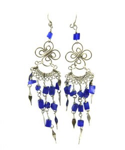Regal Lapis and Silver Necklace/ Earring Set (Peru)