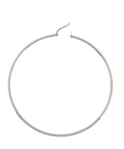 14k White Gold Large Hoop Earrings