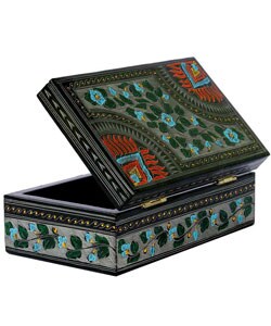 Handmade Etched Lacquer Jewelry Box