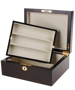 Dark Walnut Finish Wooden 6-slot Watch Box