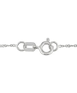14k White Gold Green Amethyst Heart Necklace