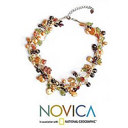 Pearl and Carnelian Sea Treasure Necklace (Thailand)