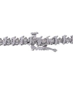 14k White Gold 1ct TW S-Link Diamond Tennis Bracelet(I-J,I1-2)