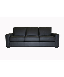Portola Black Leather Sofa and Loveseat Set