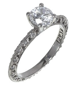 Tacori Platinum CZ Center 1/5ct TDW Diamond Ring (G, VS)