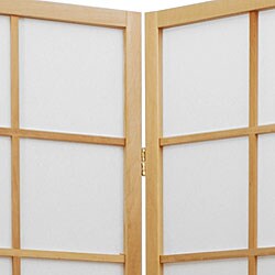 Wood and Rice Paper 6-foot 3-panel Zen Shoji Room Divider (China)