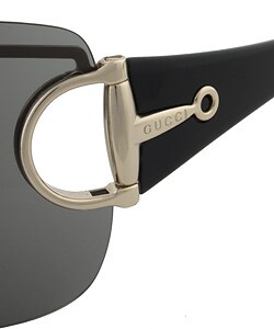 Gucci Dark Grey Shield Sunglasses