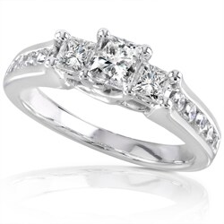 14k White Gold 1ct TDW Princess Diamond Ring (H-I, I1-I2)