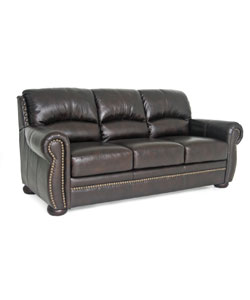 Benjamin Brown Leather Sofa and Loveseat