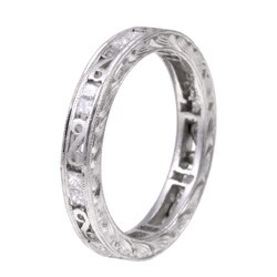 Tacori Platinum 2/5ct TDW Diamond Engraved Band (G, VS)