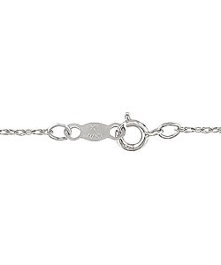 10k White Gold Diamond Accent Star Necklace