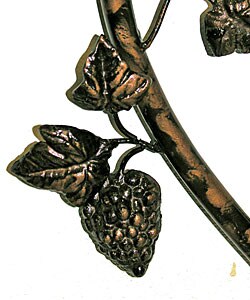 Tiffany-style Butterfly and Grape Wall Mounted Lamp