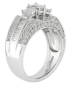 14k White Gold 2ct TDW Diamond Engagement Ring