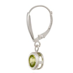 Glitzy Rocks Sterling Silver Peridot Leverback Earrings