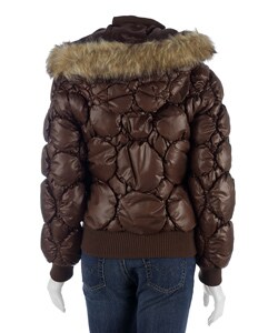 JLo Quilted Down Hooded Jacket
