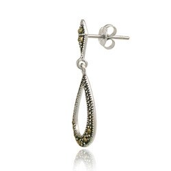 Sterling Silver Marcasite Teardrop Earring