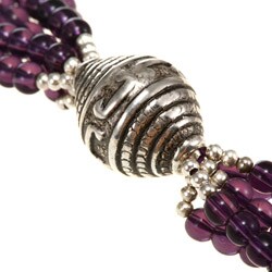 Royal Purple Beaded Jasper Necklace