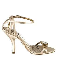 Dolce & Gabbana Champagne Satin Sandals