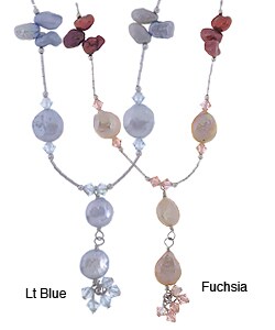 Liquid Silver, Pearl & Crystal Necklace (USA)