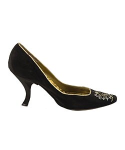 Dolce & Gabbana Black Velvet 'DG' Pumps