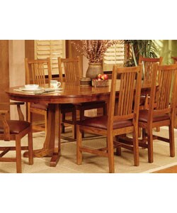 Mission Oak Small Round Dining Table
